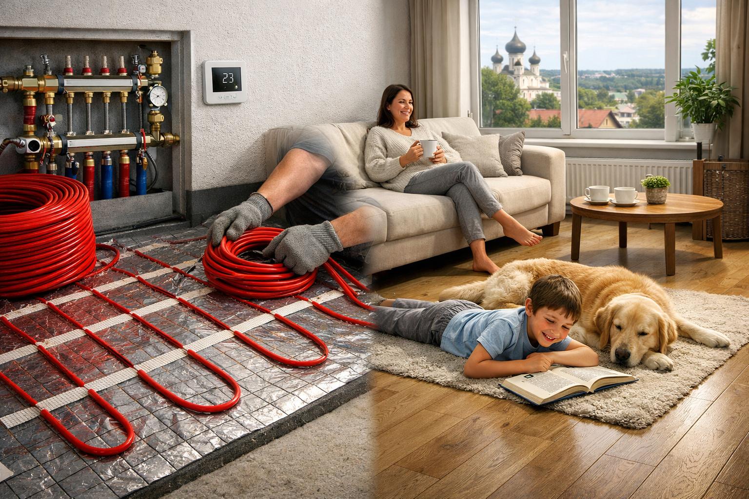 Почему тёплые полы в Звенигороде — комфорт и экономия от Почему тёплые полы в Звенигороде — комфорт и экономия от