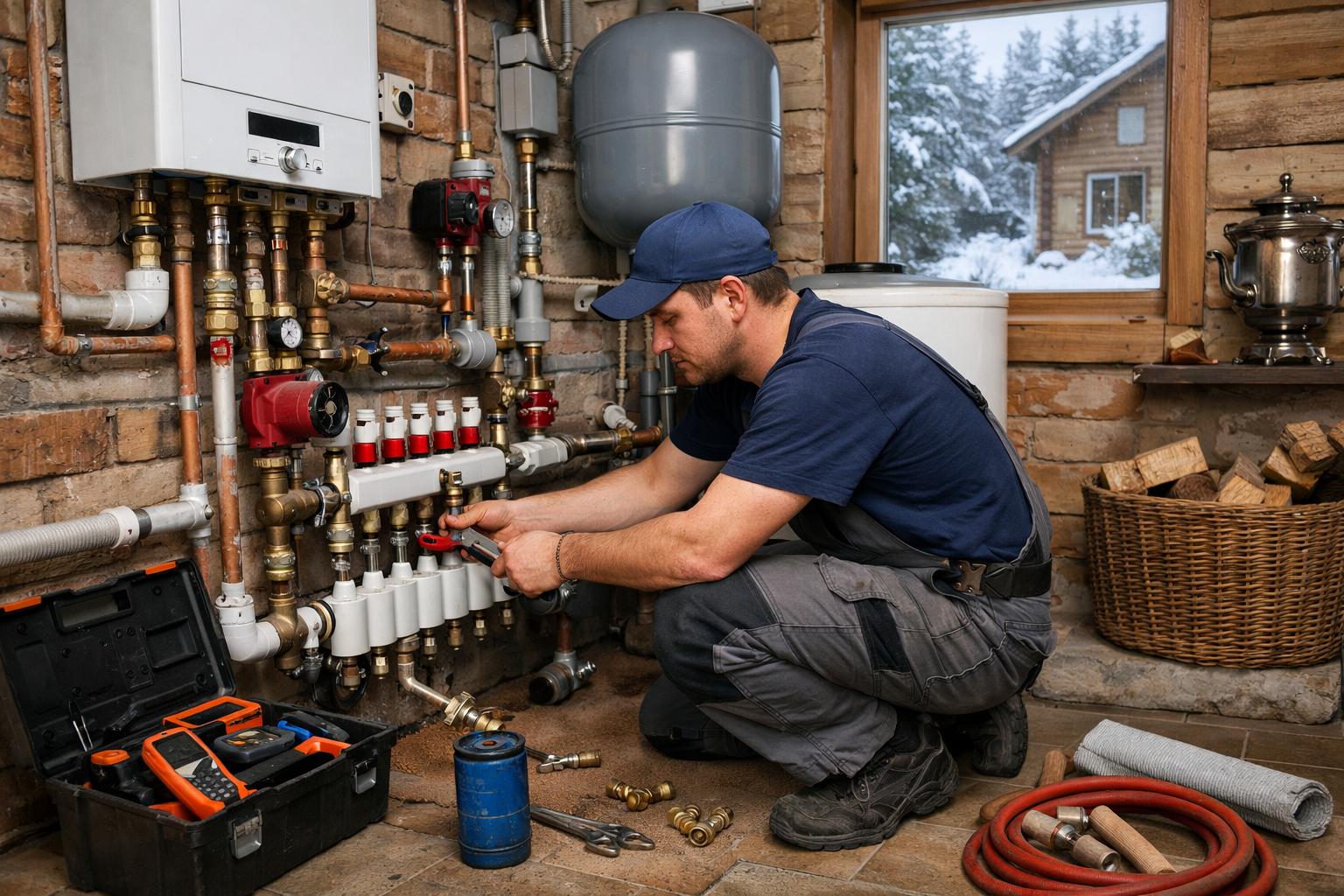 Ремонт отопления в частном доме в Звенигороде: местные особенности