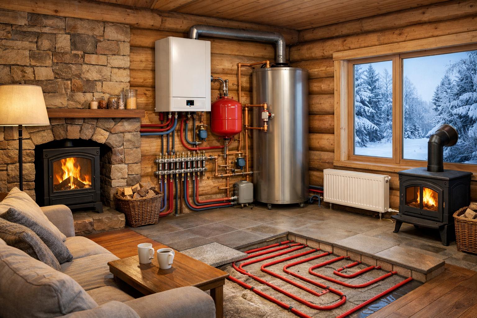 Отопление деревянной дачи в Звенигороде — доверяйте профессионалам «Звенигород - системы отопления водоснабжения» 8 495 744 67 74