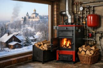 Отопление дровяным котлом в Звенигороде