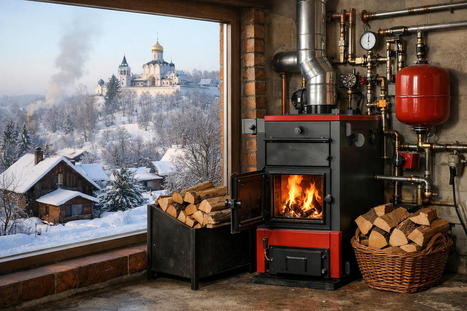 Особенности климата и отопление дровяным котлом в Звенигороде