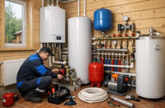 Установка отопления дачного дома в Звенигороде