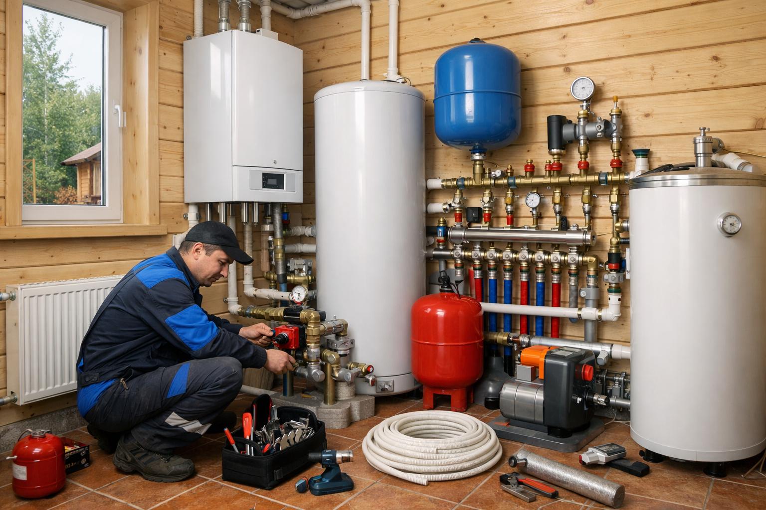 Профессиональная установка отопления дачного дома в Звенигороде — качество от «Звенигород - системы отопления водоснабжения 8 495 744 67 74»