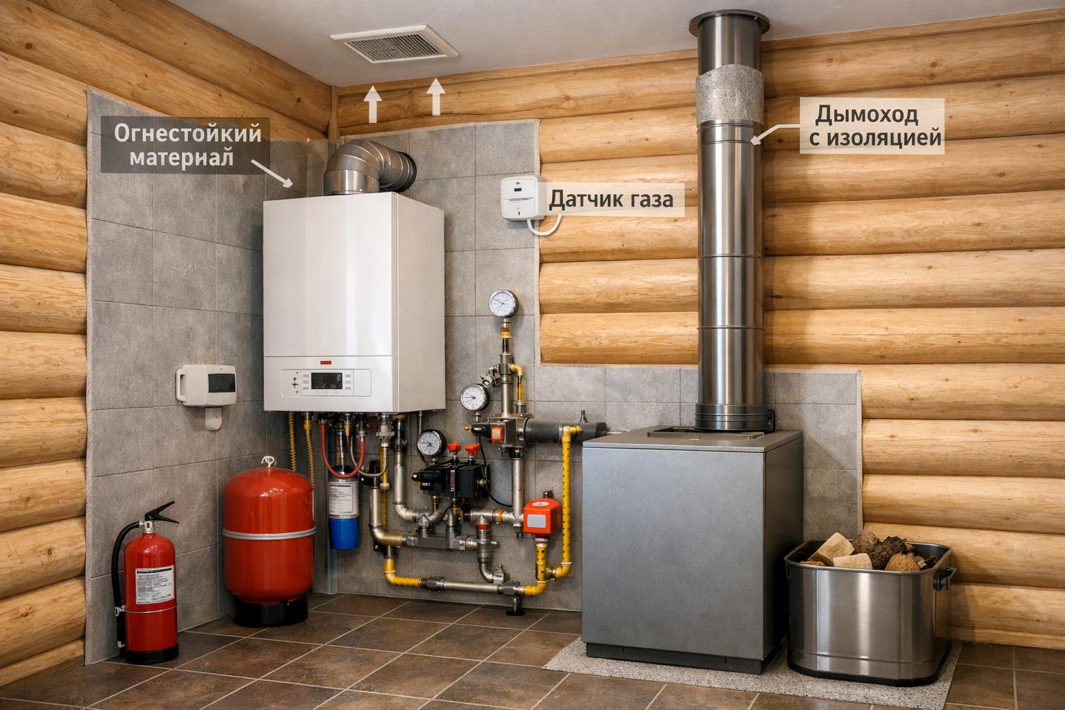 Правила и нормы для котельной в деревянном доме в Звенигороде — разъясняем требования
