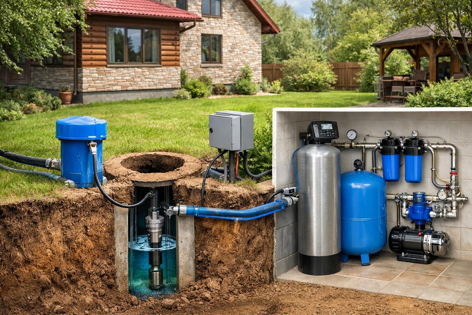 Надежное водоснабжение из скважины в Звенигороде — решение под ключ от «Звенигород - системы отопления водоснабжения 8 495 744 67 74»