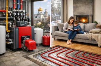 Теплые полы от котельной в Звенигороде