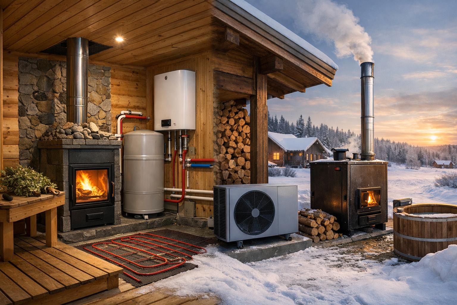 Комплексное отопление бани в Звенигороде от