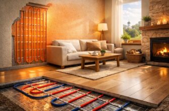 Звенигород: тёплая стена и водяной тёплый пол