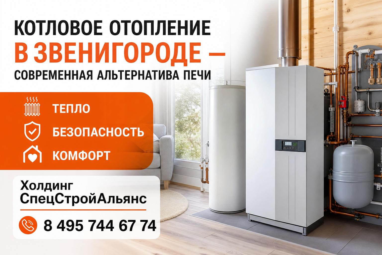 Котловое отопление в Звенигороде — современная альтернатива печи: тепло, безопасность, комфорт Котловое отопление в Звенигороде — современная альтернатива печи: тепло, безопасность, комфорт