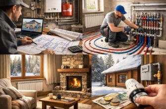 Водяное отопление дачи в Звенигороде