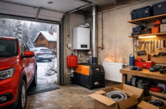 Газовое отопление гаража в Звенигороде