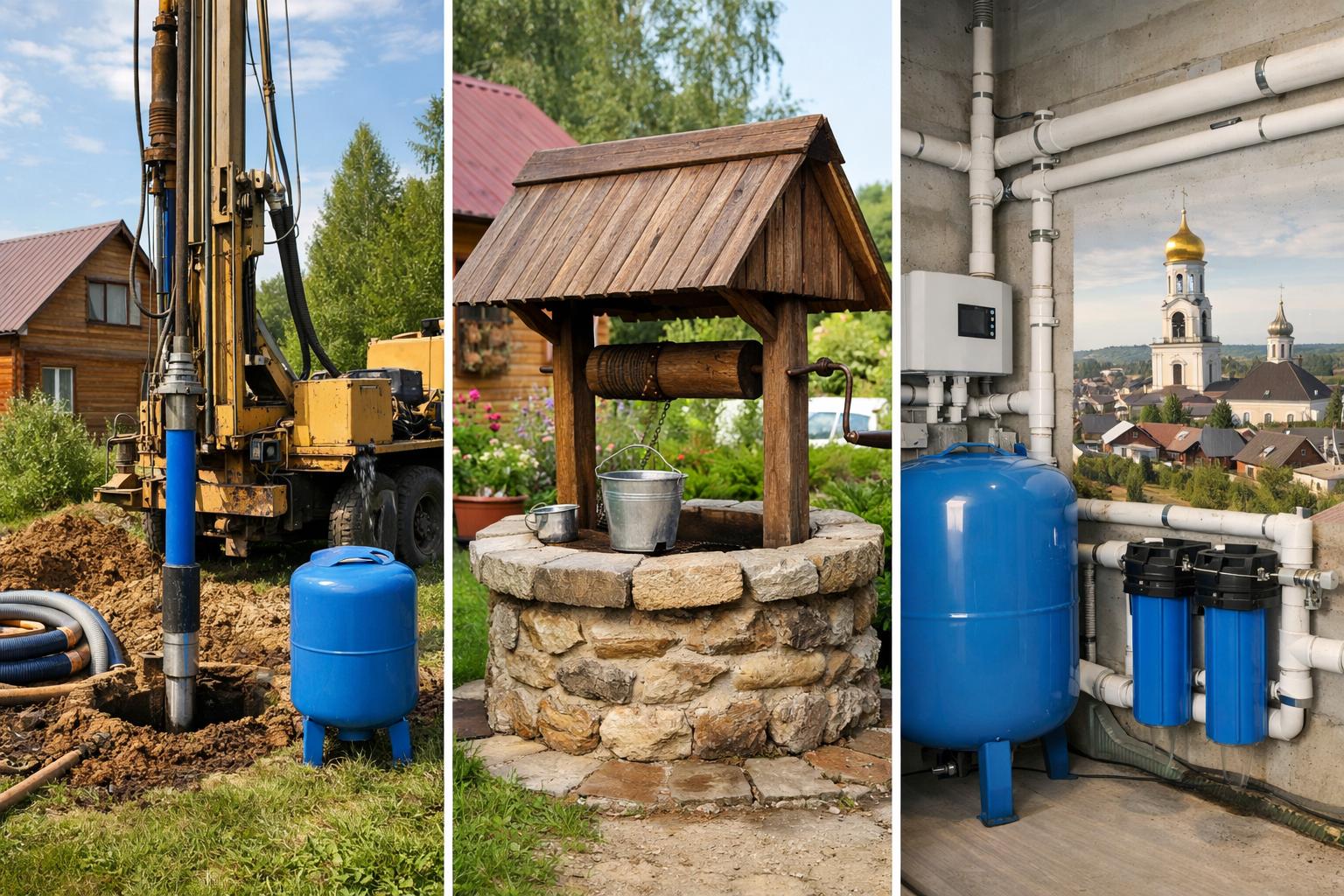 Анализ водных ресурсов Звенигорода: как выбрать между скважиной, колодцем и централизованным водоснабжением