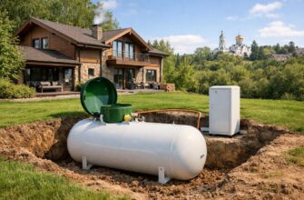 Отопление частного дома в Звенигороде: преимущества газгольдера
