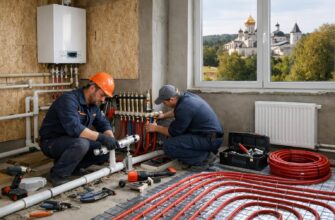 Монтаж труб и установка водяного отопления в Звенигороде