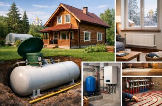 Водяное отопление от газгольдера в Звенигороде