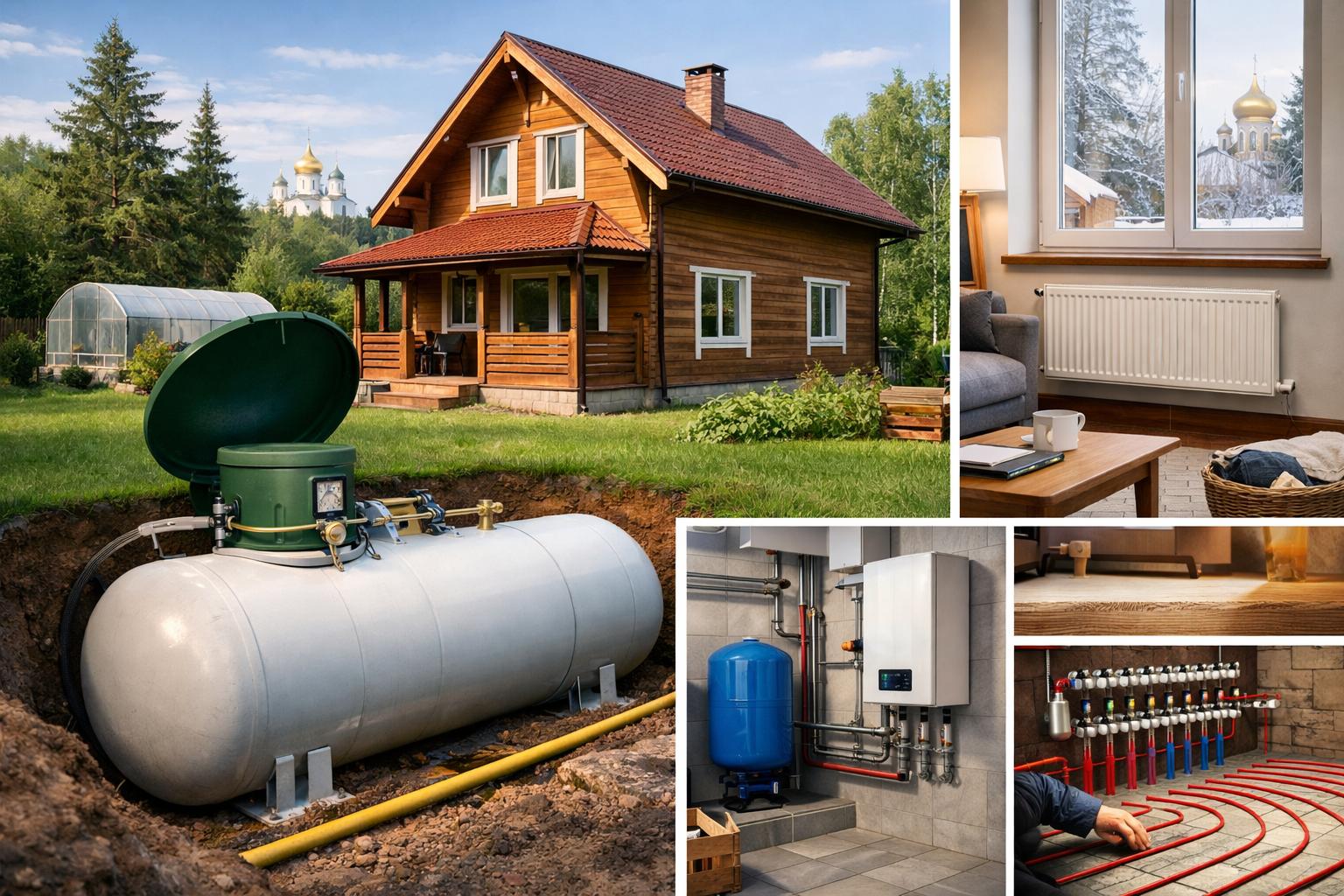 Комфорт и экономия: преимущества водяного отопления от газгольдера для частного дома в Звенигороде Комфорт и экономия: преимущества водяного отопления от газгольдера для частного дома в Звенигороде
