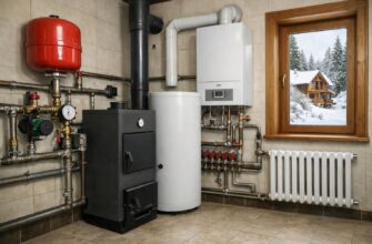 Гравитационное водяное отопление частного дома в Звенигороде