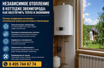 Независимое отопление в коттедже Звенигорода