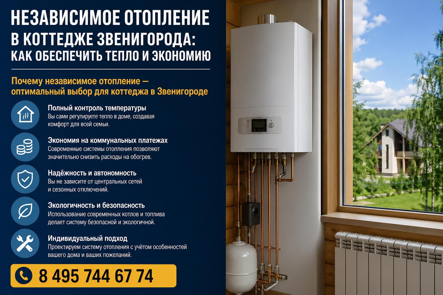 Почему независимое отопление — оптимальный выбор для коттеджа в Звенигороде