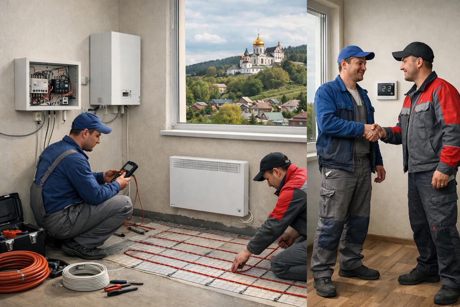 Экспресс-монтаж электрического отопления в Звенигороде — от замера до включения