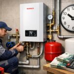 Монтаж котла WARMOS в Звенигороде