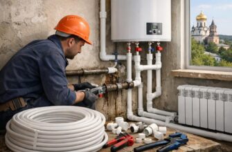 Замена труб в системе электрического отопления в Звенигороде