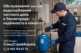 Обслуживание систем водоснабжения частного дома в Звенигороде
