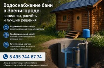 Водоснабжение бани в Звенигороде