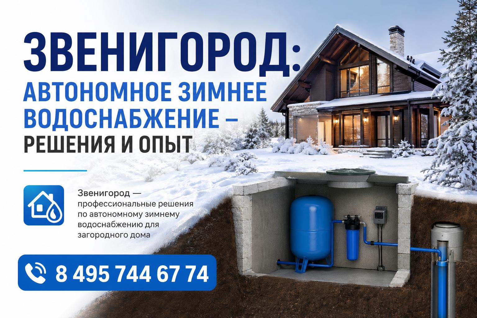 Звенигород — профессиональные решения по автономному зимнему водоснабжению для загородного дома
