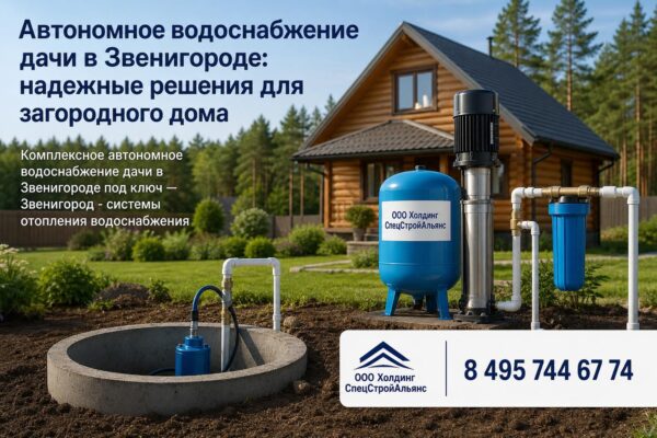 Автономное водоснабжение дачи в Звенигороде