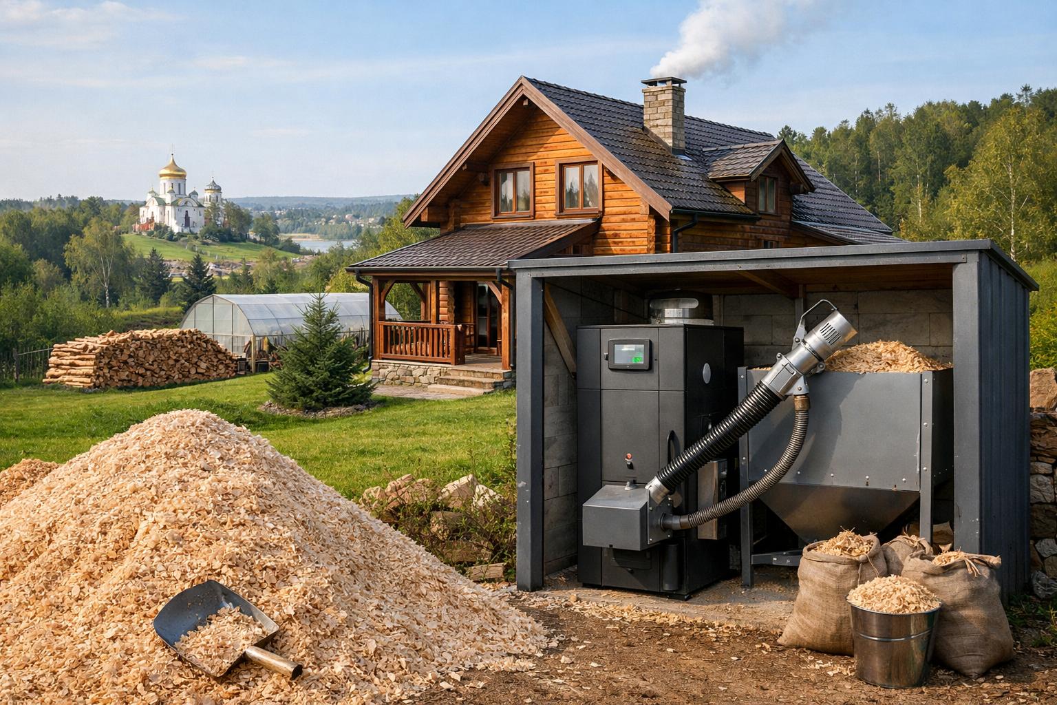 Местное отопление опилками в Звенигороде: современное решение для частного дома