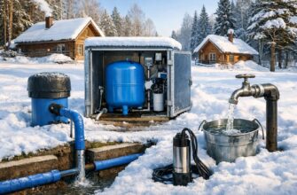 Зимнее водоснабжение от скважины в Звенигороде