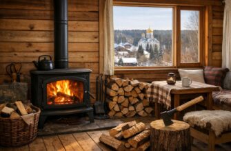 Отопление дачи дровами в Звенигороде