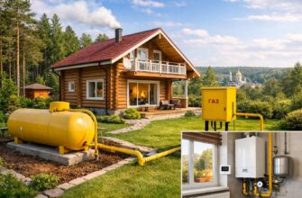 Отопление дачи газом в Звенигороде