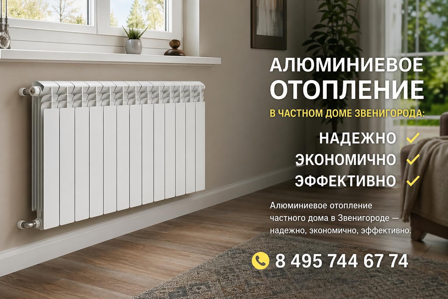 Алюминиевое отопление частного дома в Звенигороде — надежно, экономично, эффективно