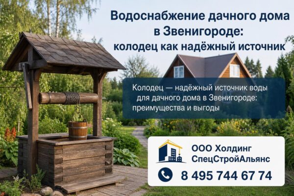 Водоснабжение дачного дома в Звенигороде: колодец