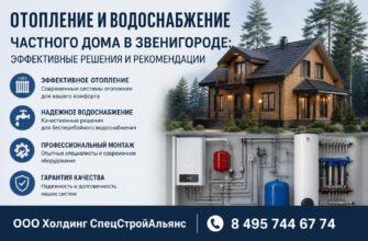Отопление и водоснабжение частного дома в Звенигороде