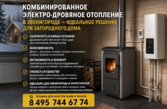 Комбинированное электро‑дровяное отопление в Звенигороде