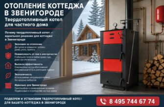 Отопление коттеджа в Звенигороде: твердотопливный котел