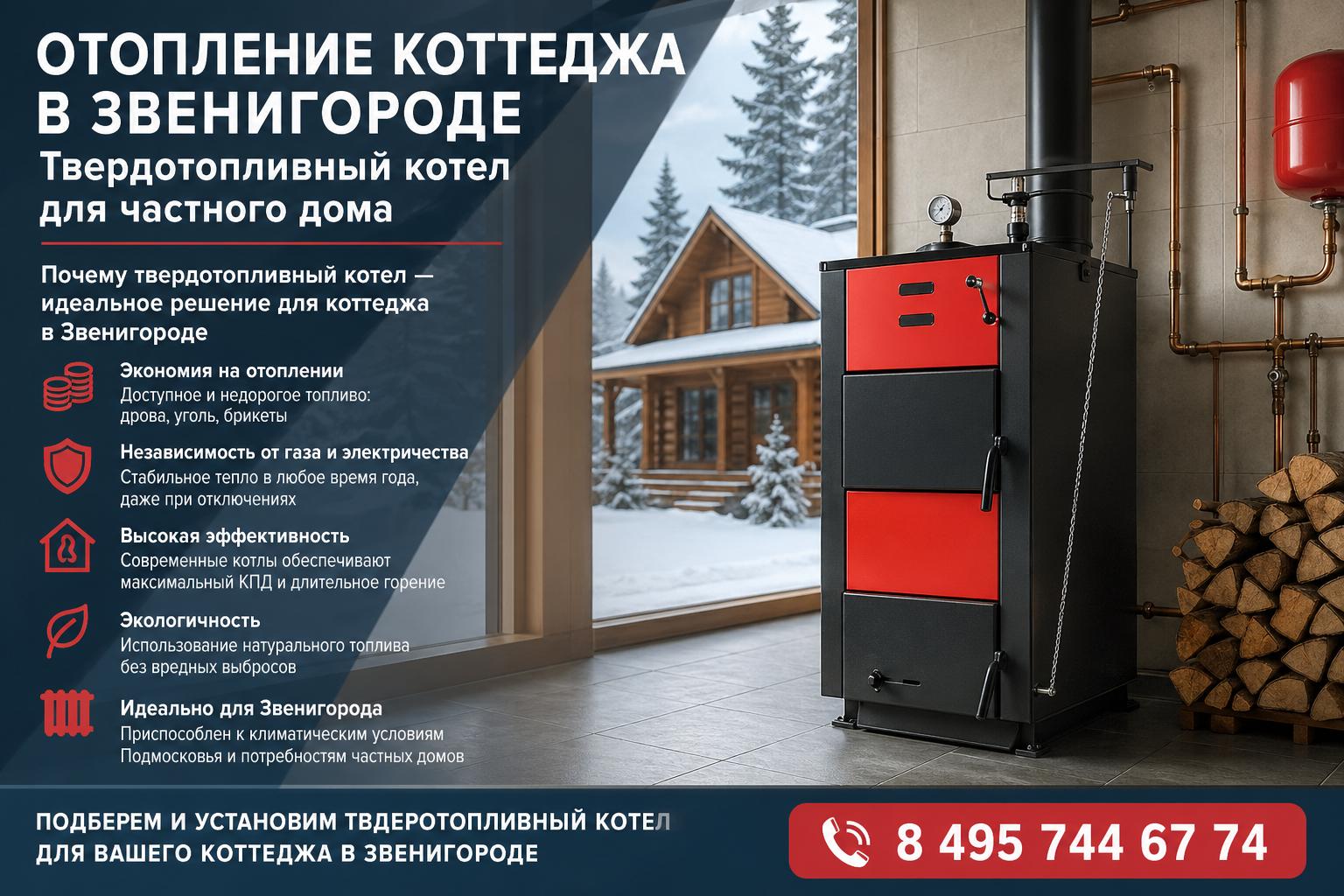 Почему твердотопливный котел — идеальное решение для коттеджа в Звенигороде