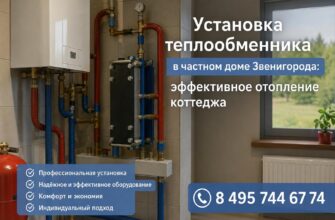 Установка теплообменника в частном доме Звенигорода