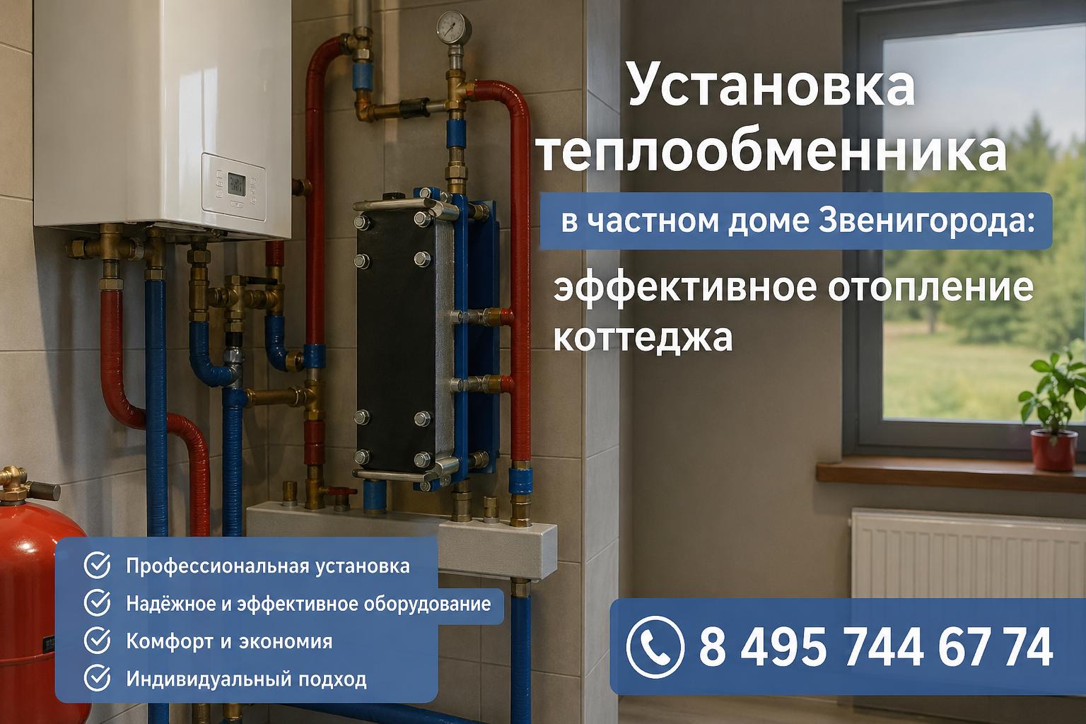 Профессиональная установка теплообменника в частном доме Звенигорода — комфорт и экономия от