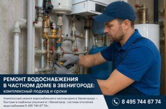 Ремонт водоснабжения в частном доме в Звенигороде