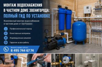 Монтаж водоснабжения в частном доме Звенигорода