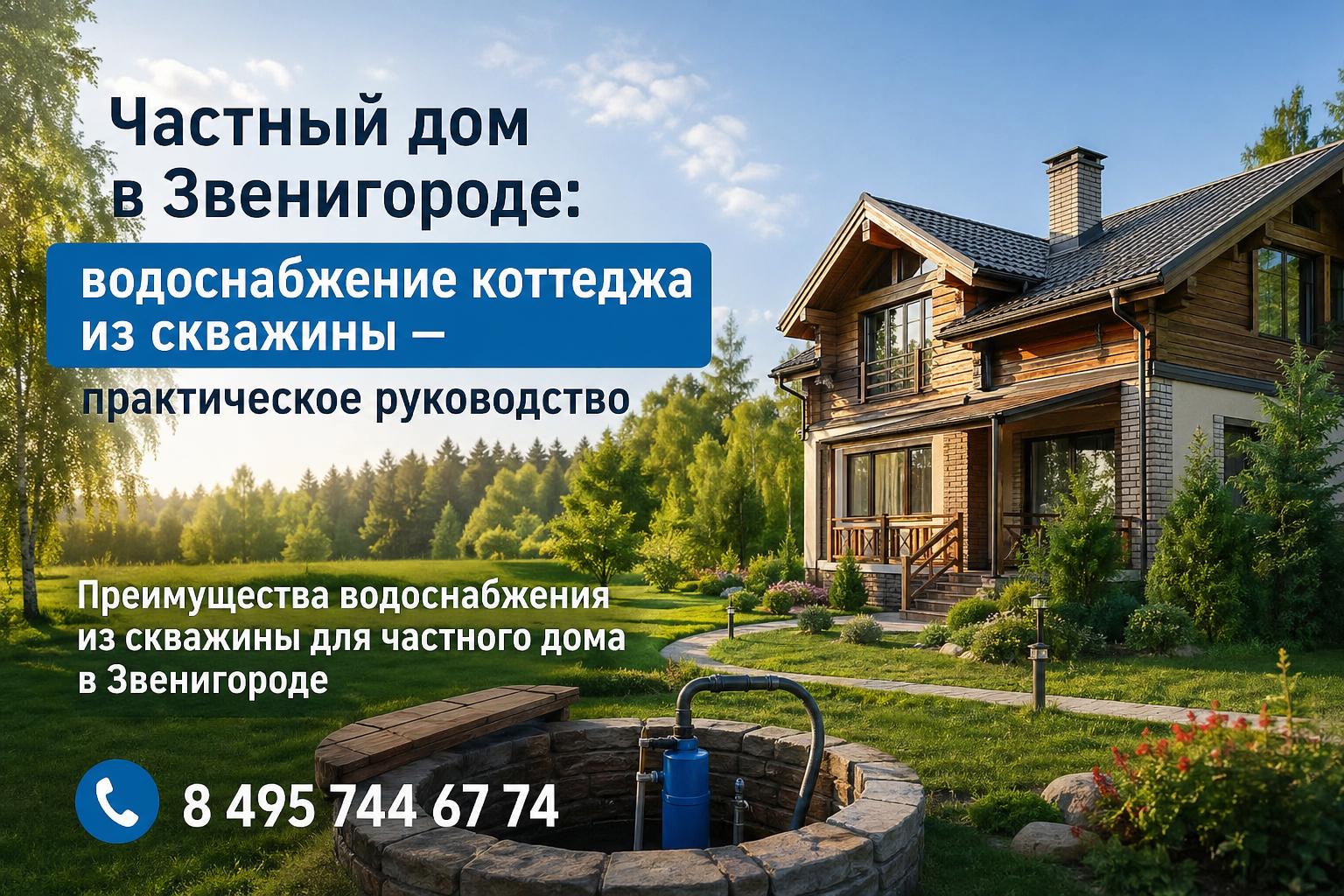 Преимущества водоснабжения из скважины для частного дома в Звенигороде