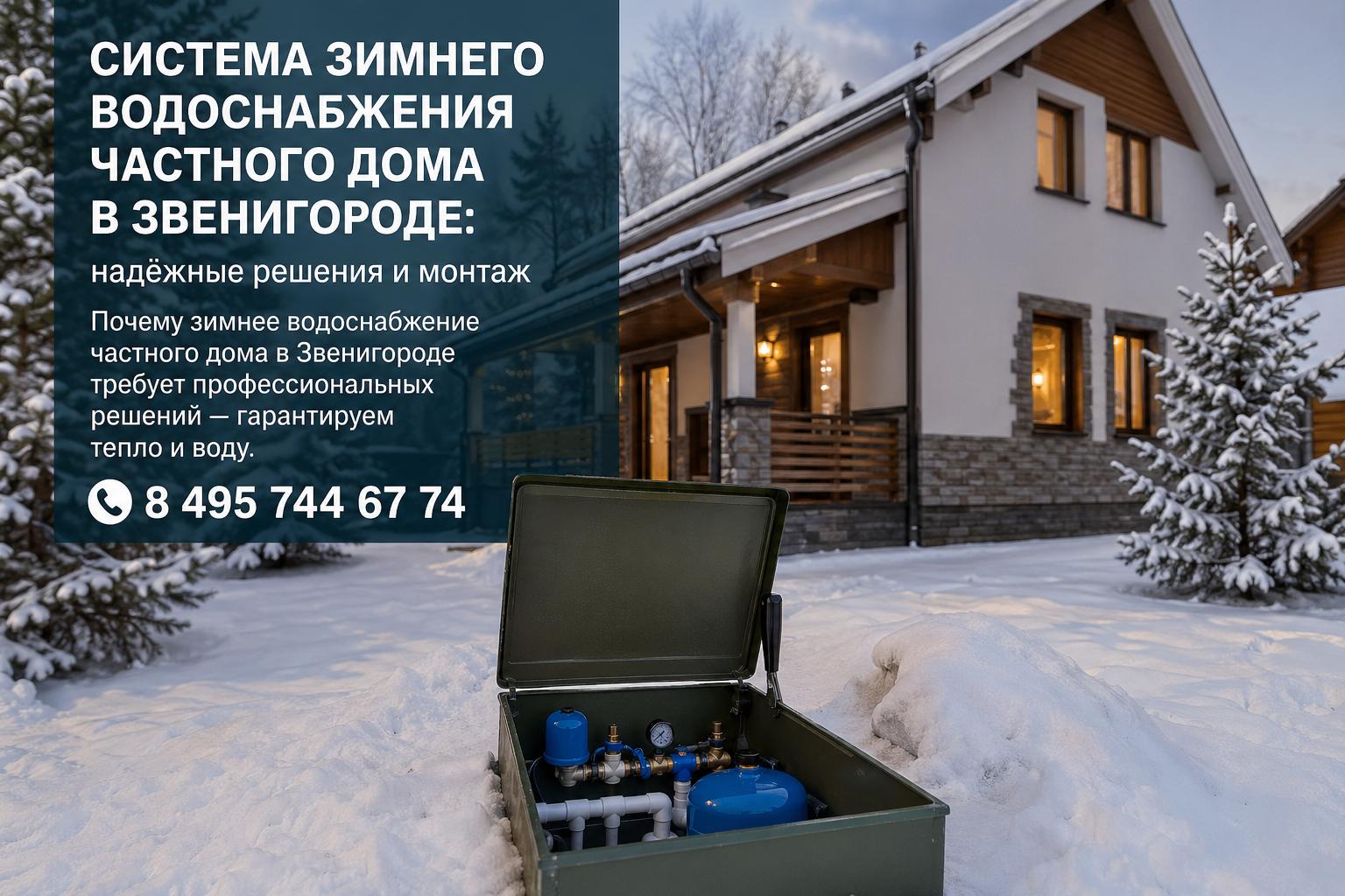 Почему зимнее водоснабжение частного дома в Звенигороде требует профессиональных решений — гарантируем тепло и воду