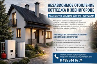 Независимое отопление коттеджа в Звенигороде