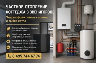 Частное отопление коттеджа в Звенигороде