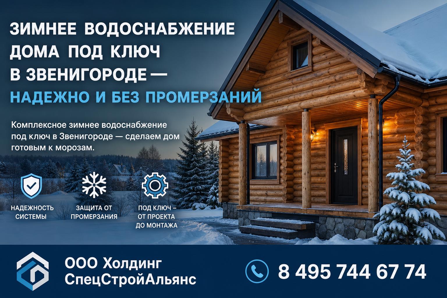 Комплексное зимнее водоснабжение под ключ в Звенигороде — сделаем дом готовым к морозам Комплексное зимнее водоснабжение под ключ в Звенигороде — сделаем дом готовым к морозам