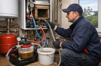 Промывка теплообменника котла в Звенигороде